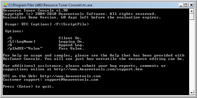 Resource Tuner Console Resource Tuner Console