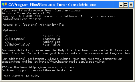 Resource Tuner Console